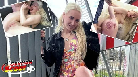 Skinny Blonde Teen Daruma Rai Pickup for Casting Fuck in Berlin